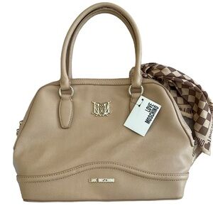 Love Moschino Tan Leather Satchel